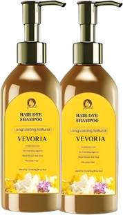 Vevoria Japanese Natural Hair Dye Shampoo black - Plant-Based, Peroxide-Free 2 pack , Black