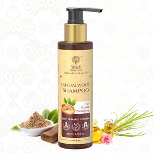 Khadi Essentials Sandalwood Hair Shampoo for Hair Fall Control - Sulfate & Paraben Free