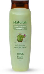 Naturali Dandruff Defence Shampoo with Tea Tree Oil & Cactus | Paraben & Sulphate Free