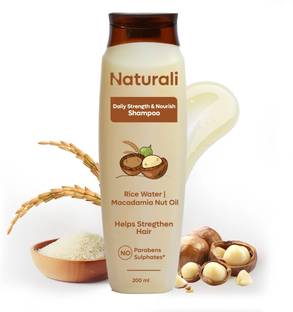Naturali Rice Water Shampoo for Frizzy and Dry Hair | Sulphate & Paraben Free | For Women