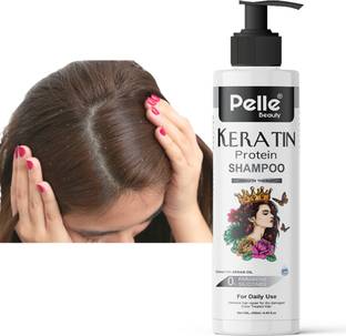 Pelle Beauty Keratin Hair Shampoo for Hair Growth, Hair Fall Control, Damaged Hair