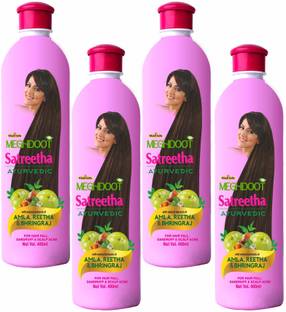 MEGHDOOT Ayurvedic Satreetha Shampoo for Dandruff and Scalp Acne 400ml Each Pack of 4
