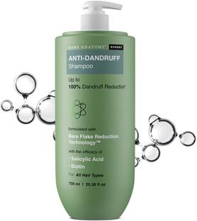 BARE ANATOMY Anti-Dandruff Shampoo - Upto 100% Dandruff Reduction with Salicylic Acid, Biotin