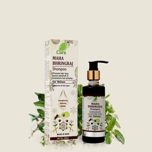 Cura Maha Bhringraj Shampoo for Hair Growth and Hair Fall Control (Pack of 2)