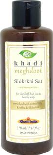 KHADI MEGHDOOT Shikakai Sat Shampoo with Extract of Amla for Dandruff, Hair Loss and Healthy Scalp -210 ml