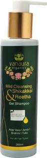 vanaura organics Shikakkai & Reetha,Mild Cleansing gel shampoo-200 ml