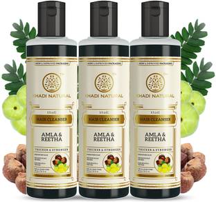 KHADI NATURAL Amla & Reetha Hair Cleanser/Shampoo (Pack of 3)