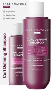 BARE ANATOMY Curl Defining Shampoo | Curl Retention & 2X Frizz Protection For 48 Hours