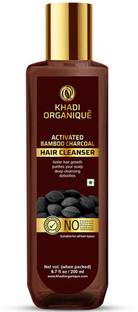 khadi ORGANIQUE Activated Bamboo Charcoal Hair Cleanser (SLS & PARABEEN Free)