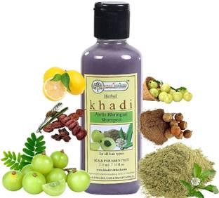 Khadi Rishikesh Herbal Amla Bhringraj Shampoo ,promote hair growth, amla stop dandruff, bhiringraj an excellent hair tonic ,reetha is a natural cleanser ,prevent hair loss,clears dandruff,promotes hair growth,longer hair growth,soft and silky hair ,men and women (210 ml)