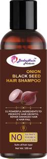 BadaHair Onion Black Seed Oil Shampoo with Red Onion Seed Oil Extract for hair strengthening & hairfall control - Paraben & Sulphate free (100 ml)