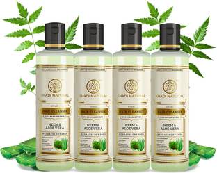 KHADI NATURAL Neem & Aloevera Cleanser/Shampoo -SLS & Paraben Free (Pack of 4)