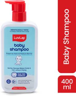 LuvLap Milky Soft Baby Shampoo - 400ml, Tear Free Formula, With Milk Protein, Vitamin E