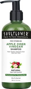 Soulflower Apple Cider Vinegar Shampoo | For Hair Fall, Scalp Health | SLS, Paraben Free |