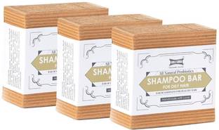 GOLI SODA All Natural Probiotics Shampoo Bar for Oily Hair - 90 G (Pack Of 3)