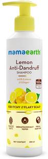 Mamaearth Lemon Anti-Dandruff Shampoo for Itchy & Flaky Scalp with Lemon & Ginger