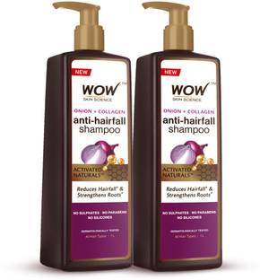 WOW SKIN SCIENCE Onion Shampoo With Red Onion Seed Oil Extract, Black Seed Oil (Pack of 2)