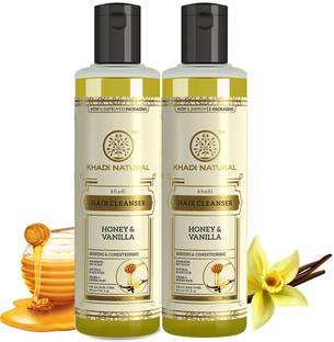 KHADI NATURAL Honey & Vanilla Hair Shampoo/Cleanser (Pack of 2)