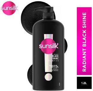 SUNSILK Radiant Black Shine Shampoo, with 3% Vita-Gloss Complex
