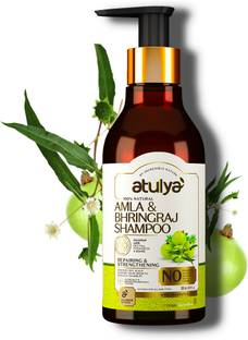 Atulya Amla & Bhringraj Shampoo With Reetha Fenugreek & Brahmi Extracts - Sulphate & Parabene Free (100% Natural)
