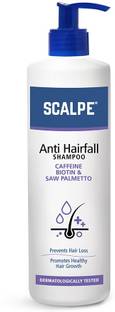 SCALPE Anti Hairfall Shampoo, Caffeine, Biotin, Saw Palmetto, Argan Oil for Women & Men
