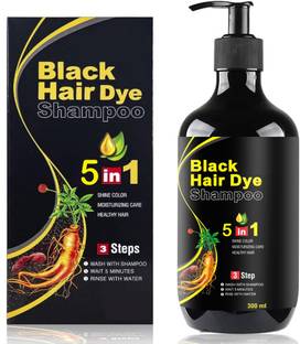 KIRJA Herbal 5 in 1 Hair Dye Instant Black Hair Shampoo