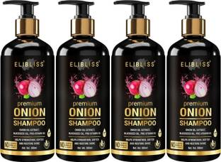 ELIBLISS Premium Red Onion Shampoo & Smooth and Silky, Anti Dandruff Shampoo
