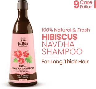 Nat Habit Natural Hibiscus Shampoo For Women & Men,Damage Repair, Sulphate & Paraben Free