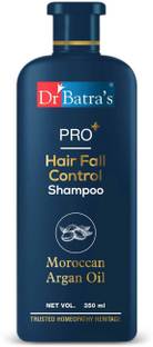 Dr Batra's PRO+ Hair Fall Control Shampoo| Enriched with Moroccan Argan Oil, Thuja Extracts| Strengthens hair from the roots| Sulphate, Paraben, Silicone Free