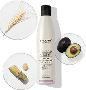 BRILLARE Heavy Moisturising Shampoo For Frizz Free, Nourished Hair | Normal to Dry Hair | Shampoo 300 ml | 100% Vegan | No Harmful Chemicals | Free From Paraben | Formaldehyde & Petroleum Wax