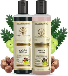 KHADI NATURAL Amla & Reetha Hair Cleanser & Hair Conditioner (Combo) (Pack of 2)