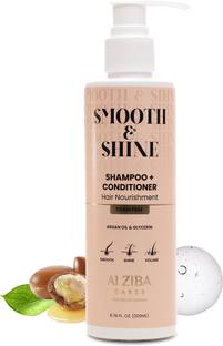 ALZIBA CARES Smooth & Shine Shampoo | Hair Nourishment Therapy with Argan Oil & D-PANTHENOL