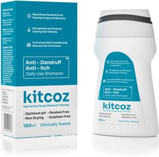 Kitcoz Daily Anti Dandruff Shampoo | Prevents Itching, Strengthens & Conditions Hair