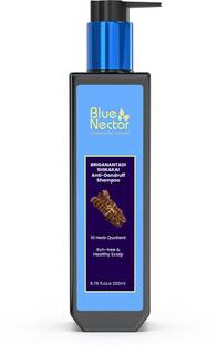 Blue Nectar Anti Dandruff and Healthy Scalp Hair Cleanser Shampoo with Bhringraj