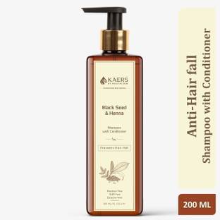 Kaers by Healthcrew Herbal Shampoo - Black Seed (Kalonji) and Henna Shampoo with Conditioner | Paraben-Free, SLES-Free, Dioxane-Free | Shampoo for Hair Thinning & Hair Fall | 200 ml