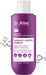 Dr. Alies Professional Anti-Dandruff Shampoo - Upto 100% Dandruff Reduction with Salicylic Acid, Biotin