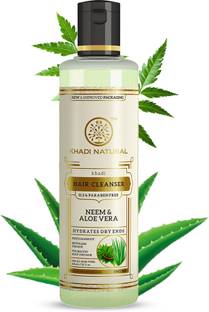 KHADI NATURAL Neem & Aloevera Shampoo/Cleanser - SLS & Paraben Free