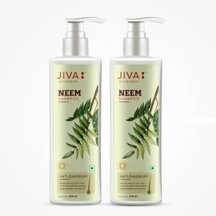 JIVA Neem Shampoo - Ayurvedic Anti-Dandruff Formula - 200 ml - Pack of 2