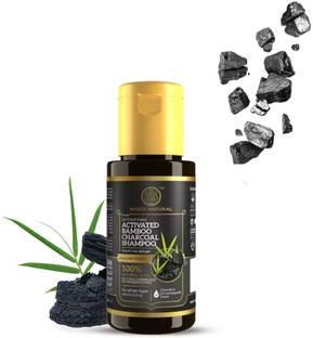 KHADI NATURAL Activated Bamboo Charcoal Shampoo - Power Botanics | Reduce Dryness