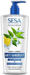 SESA Ayurvedic Anti-Dandruff Neem and Lemon Shampoo + Conditioner| Reduce Hair Fall