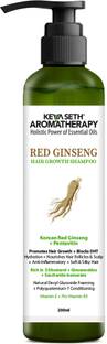 KEYA SETH AROMATHERAPY Korean Red Ginseng Hair Growth Shampoo, Blocks DHT, Pentavitin, Decyl Glucoside