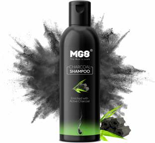 MG8 Charcoal Shampoo|Stimulates Hair Growth|Prevents Dandruff|Deep Cleanses Scalp