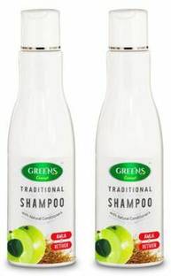 GREENS CONCEPT | Traditional Amla & Vetti Ver Shampoo - Hair Fall Control 200ml (Pack of 2)