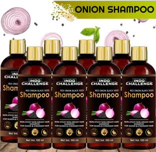 INDO CHALLENGE Black Seed Hair Onion Shampoo ,for Hair Growth and Fall Control