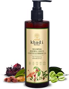 vagad's khadi Jojoba, Green Coffee & Hibiscus Shampoo| SLS, SLES, Parabens free