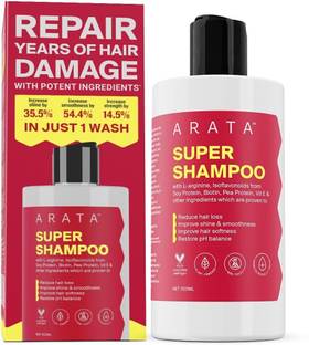 ARATA Super Shampoo for Daily Nourishment and Damage Repair | with Biotin and Proteins