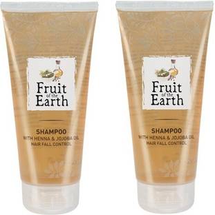 Fruit of the earth Henna and jojoba Shampoo New Pack-Prevent Hair Fall (Pack of 2)