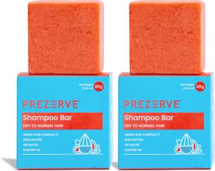 PREZERVE Shampoo Bar for Dry & Frizzy Hair | Improves Hair Growth (Pack of 2)
