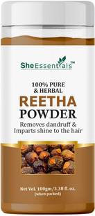 She Essentials Reetha Powder for Natural Hair Cleanser and Shiny Soft Hair