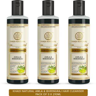 KHADI NATURAL Amla & Bhringraj Hair Cleanser | Reduces Hair Fall and Rejuvenates Hair